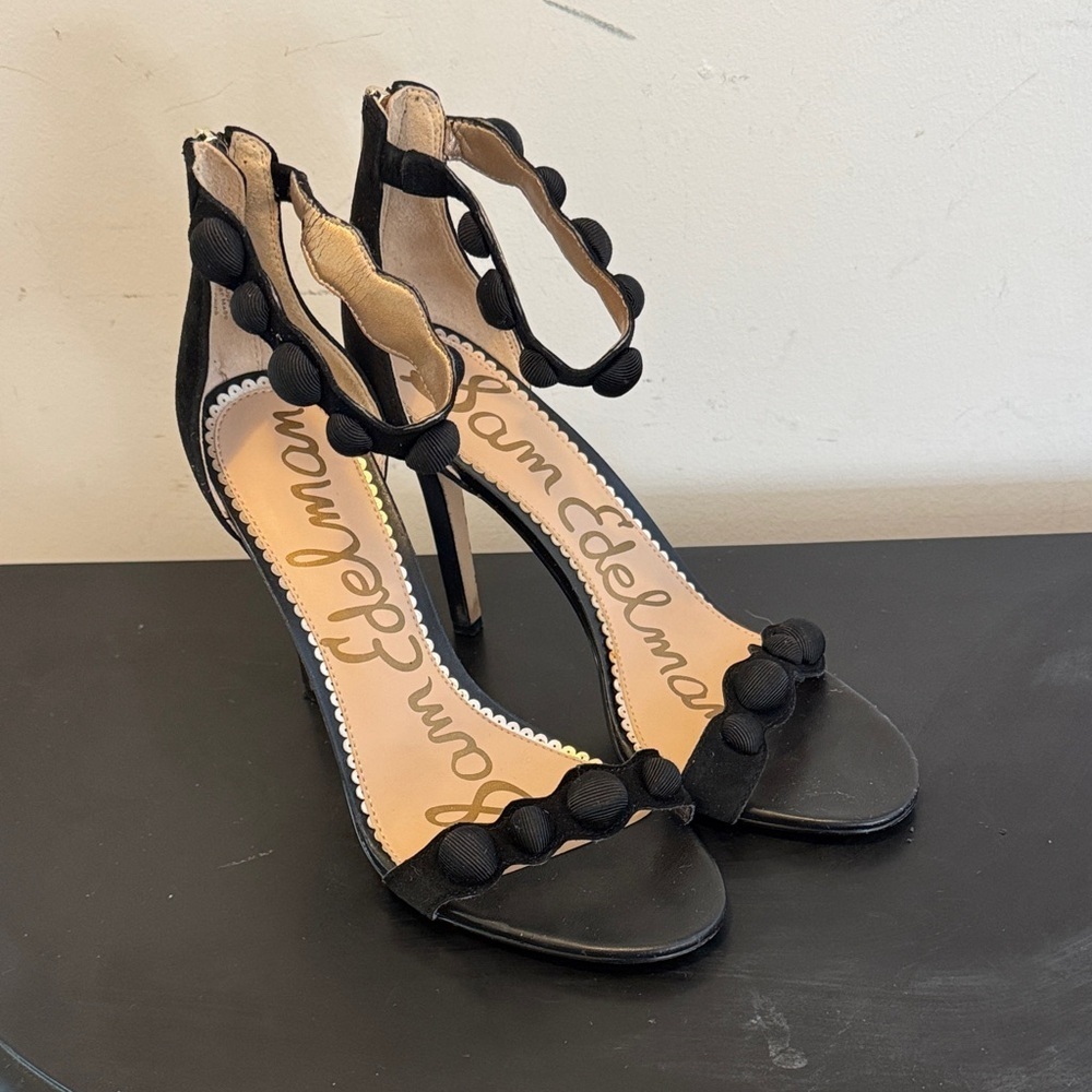 Sam Edelman Black Strappy Heels